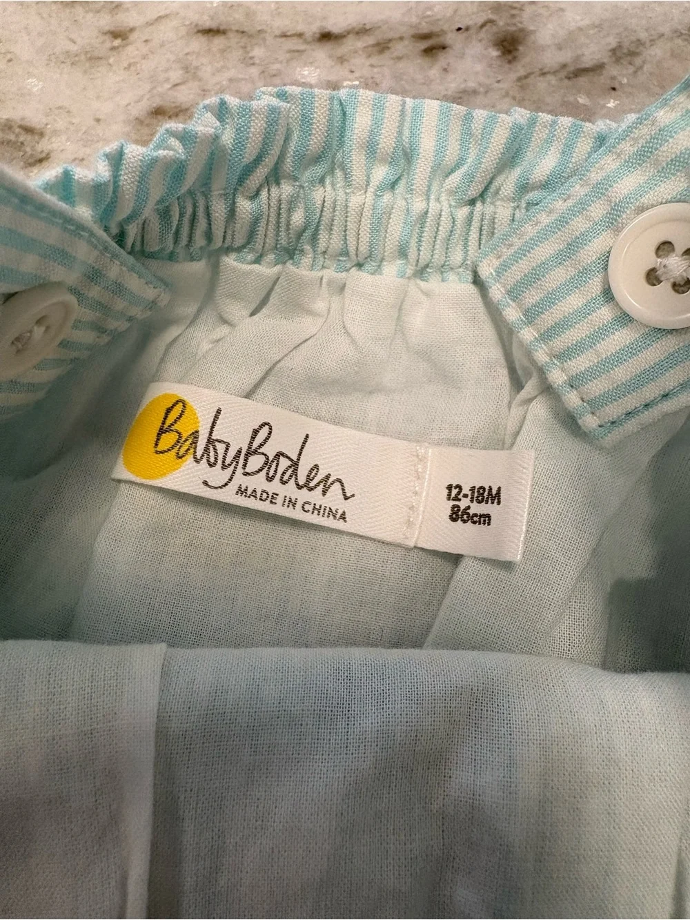 Mini Boden Jellyfish Appliqué Bubble Romper 12-18